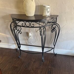Elegant Black Metal Console Table